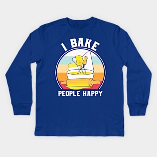 i bake people happy 3 Kids Long Sleeve T-Shirt